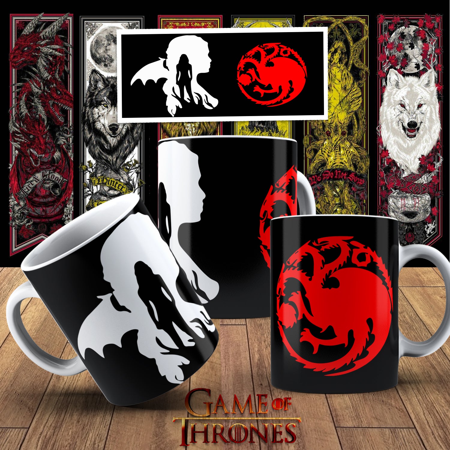 Game Of Thrones Themed Printed Coffee Mug 11oz 23 Designs!!!!!!