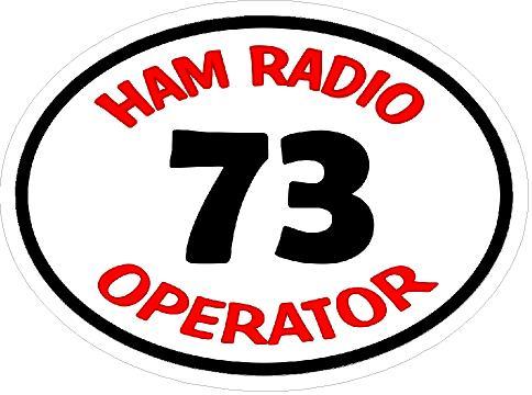 Ham Radio 73 Operator Sticker