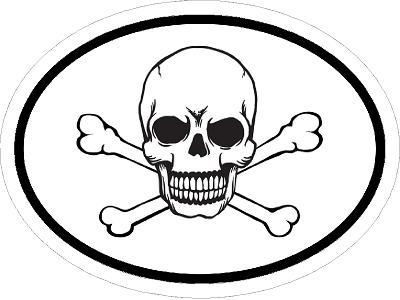 Skull Crossbones Sticker