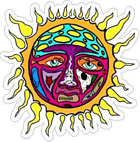 Sad Sun Sticker