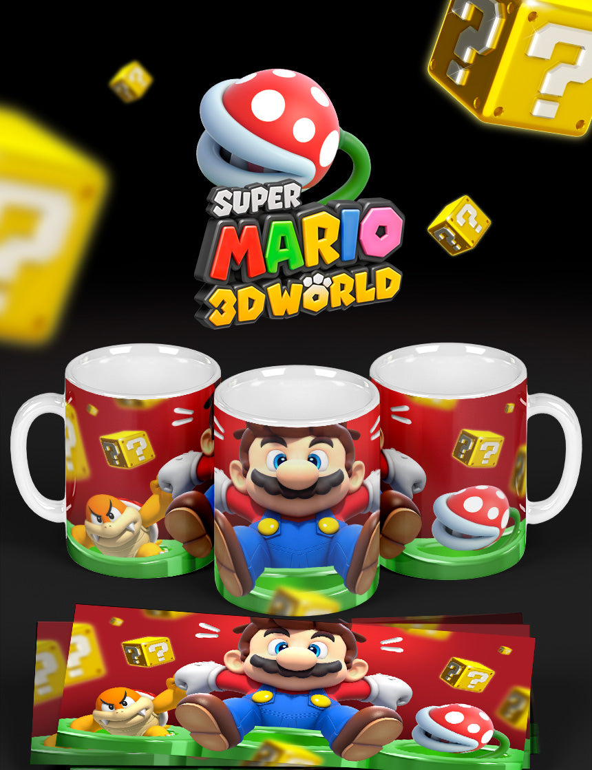 Super Mario 3D World Themed Printed Coffee Mug 11oz