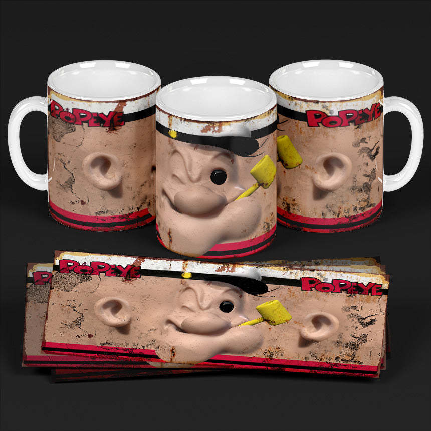Popeye Themed Printed Coffee Mug 11oz