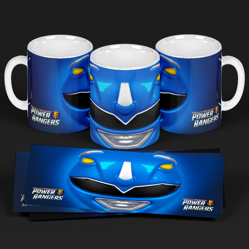 Blue Power Ranger Themed Printed Coffee Mug 11oz
