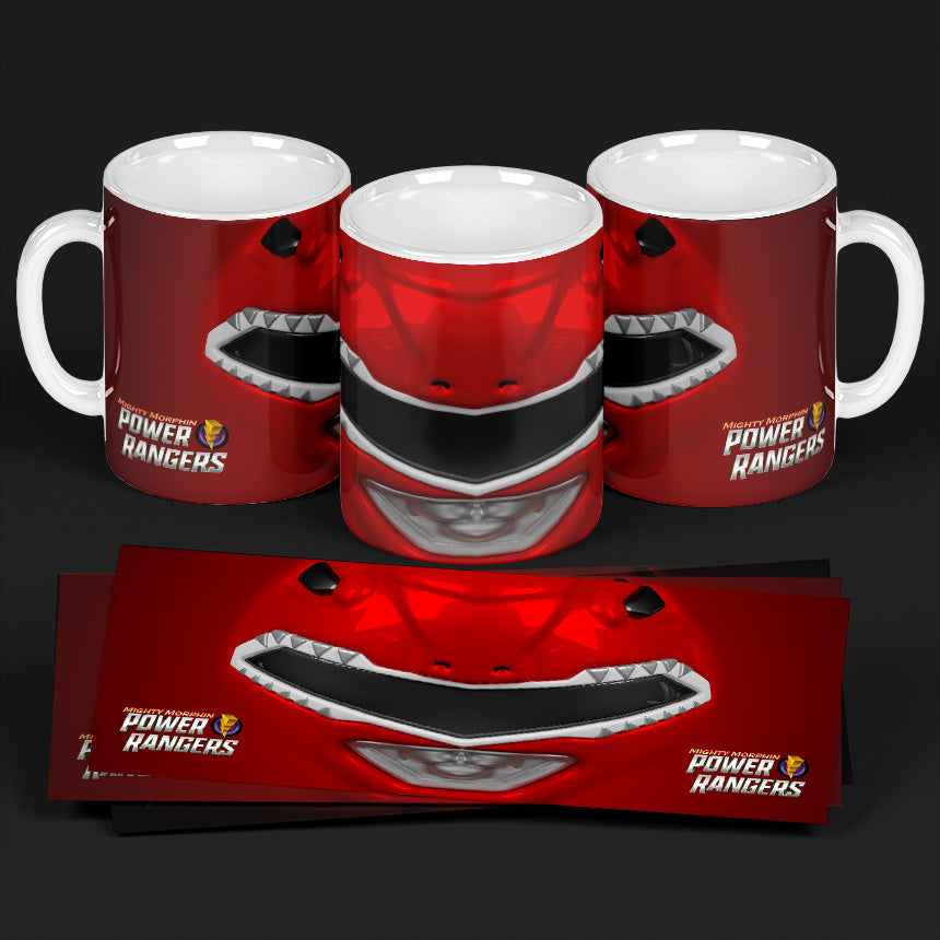 Red Power Ranger Themed Printed Coffee Mug 11oz
