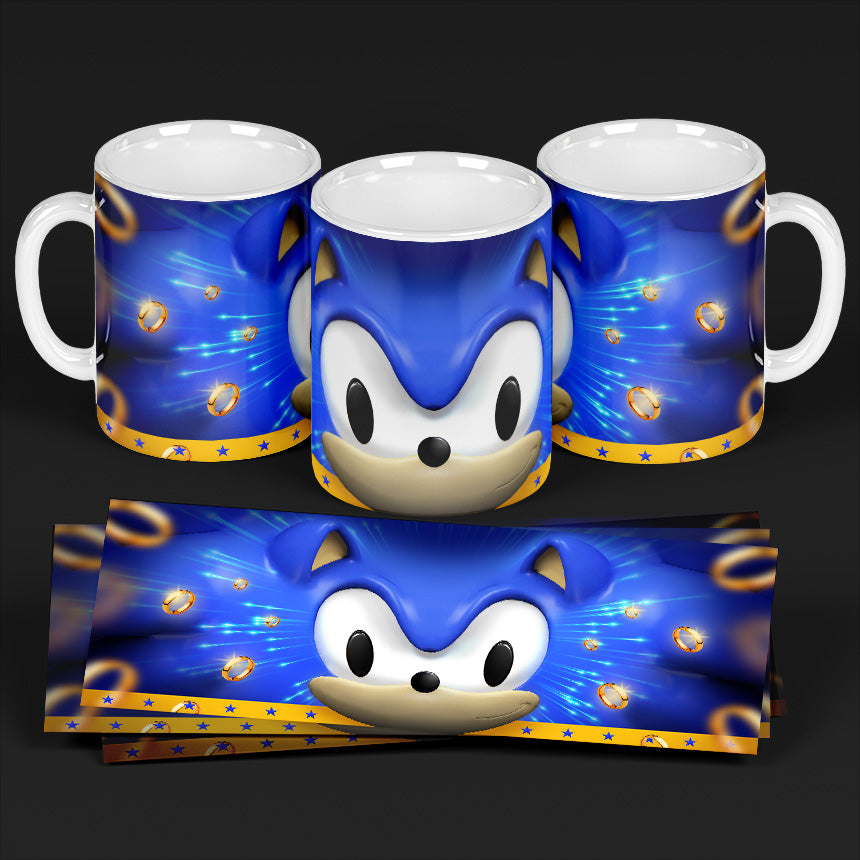 Sonic The Hedgehog Themed Printed Coffee Mug 11oz