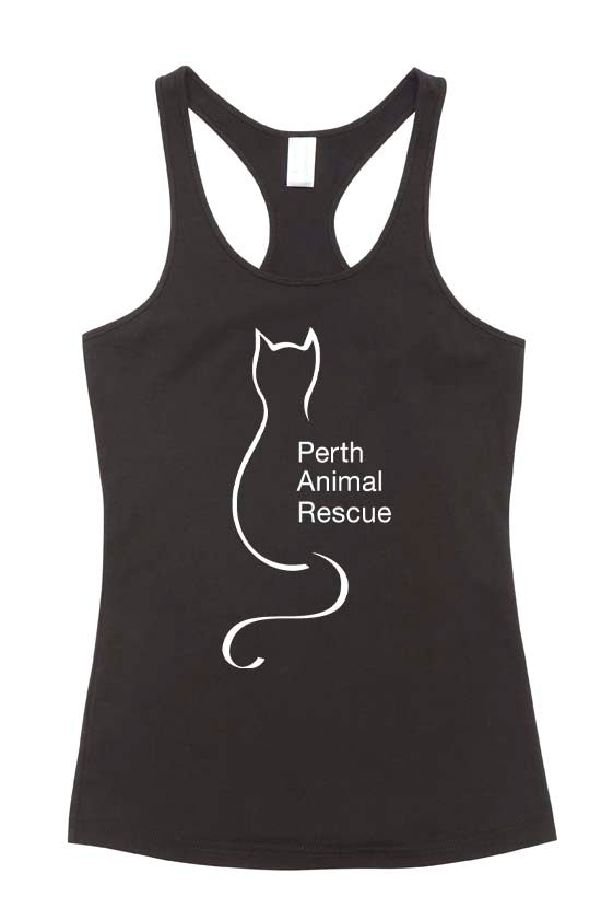 Perth Animal Rescue Logo T-back singlet - Ladies