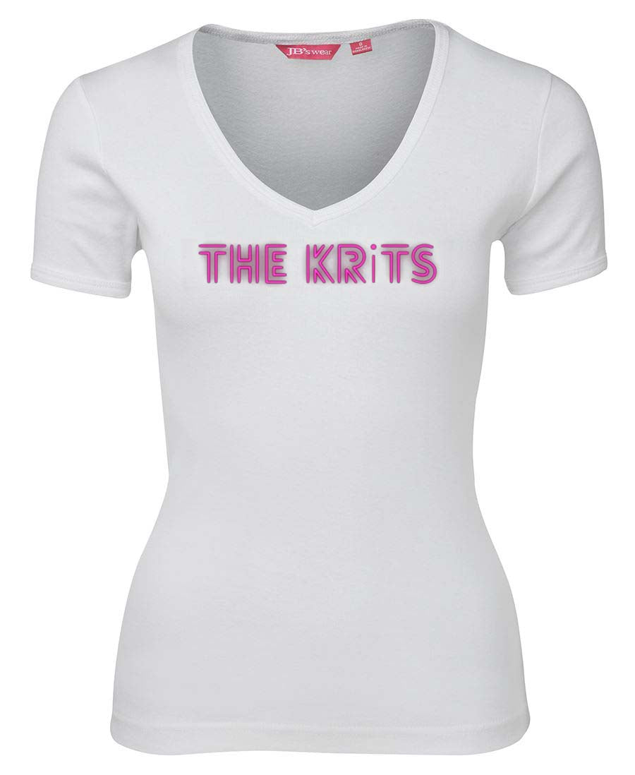 Infinity Records The Krits Ladies V-Neck Logo T-Shirt