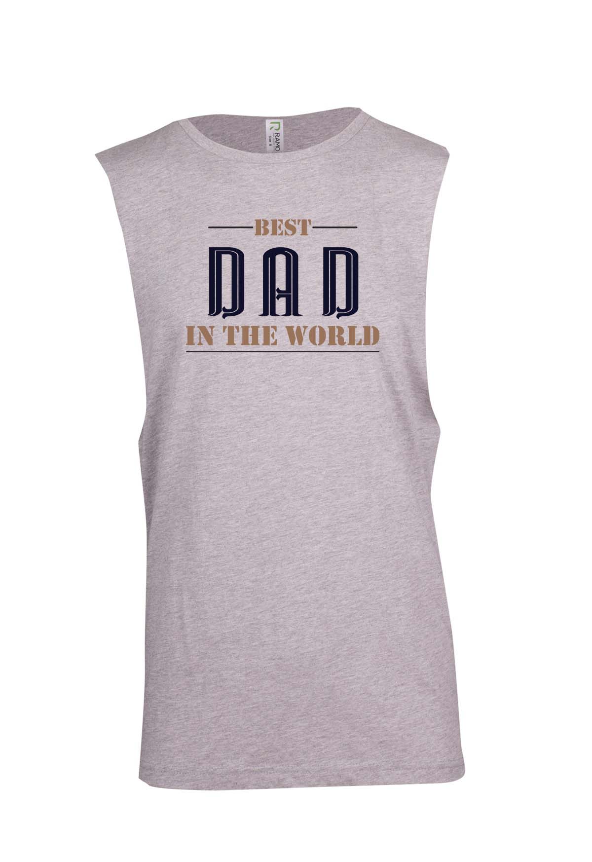 Best Dad in the World Logo - Fathers Day Muscle T