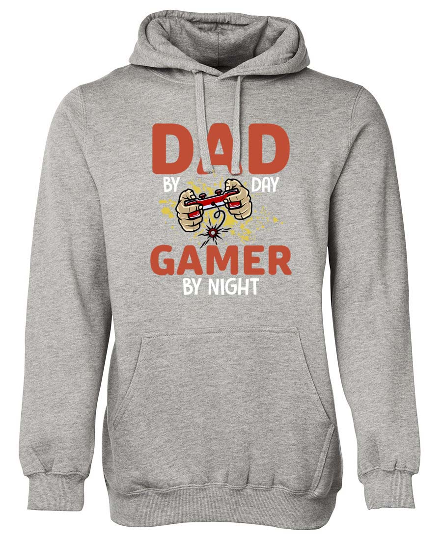 Dad by Day Gamer by Night Logo - Fathers Day Hoodie
