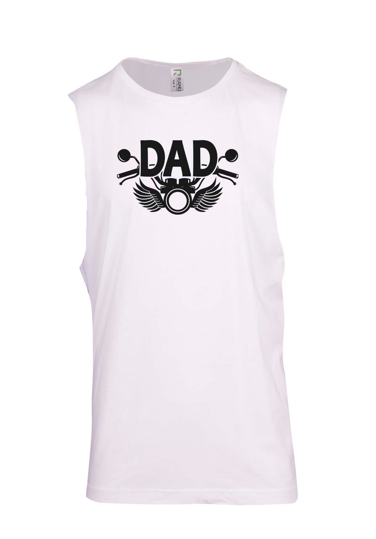Dad Motorcycle Logo - Fathers Day Muscle T