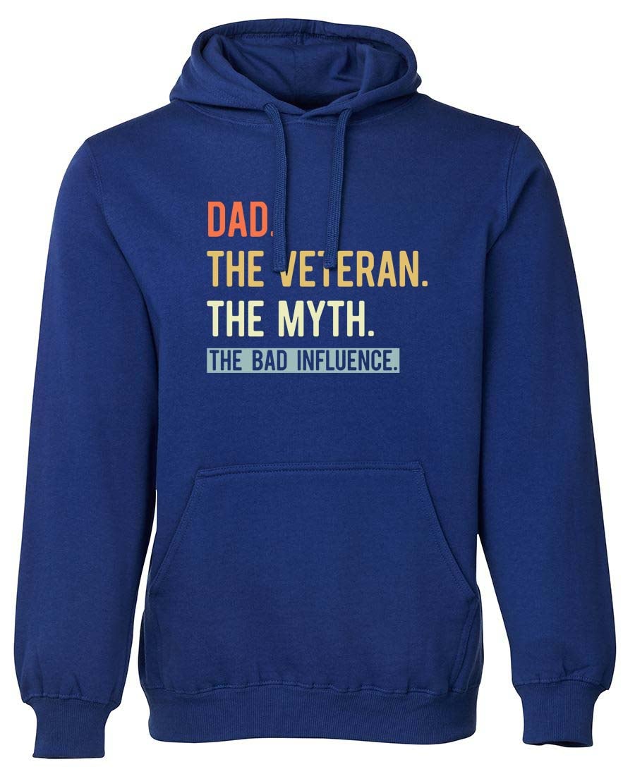 Dad, Veteran, Myth Logo - Fathers Day Hoodie