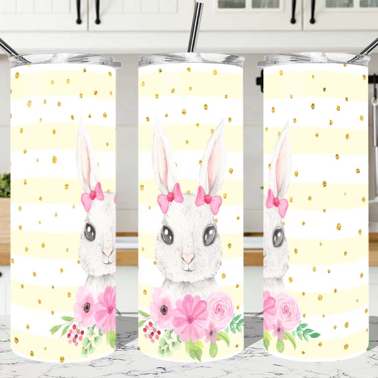 Easter Bunny Pastel design Custom 20oz Tumbler