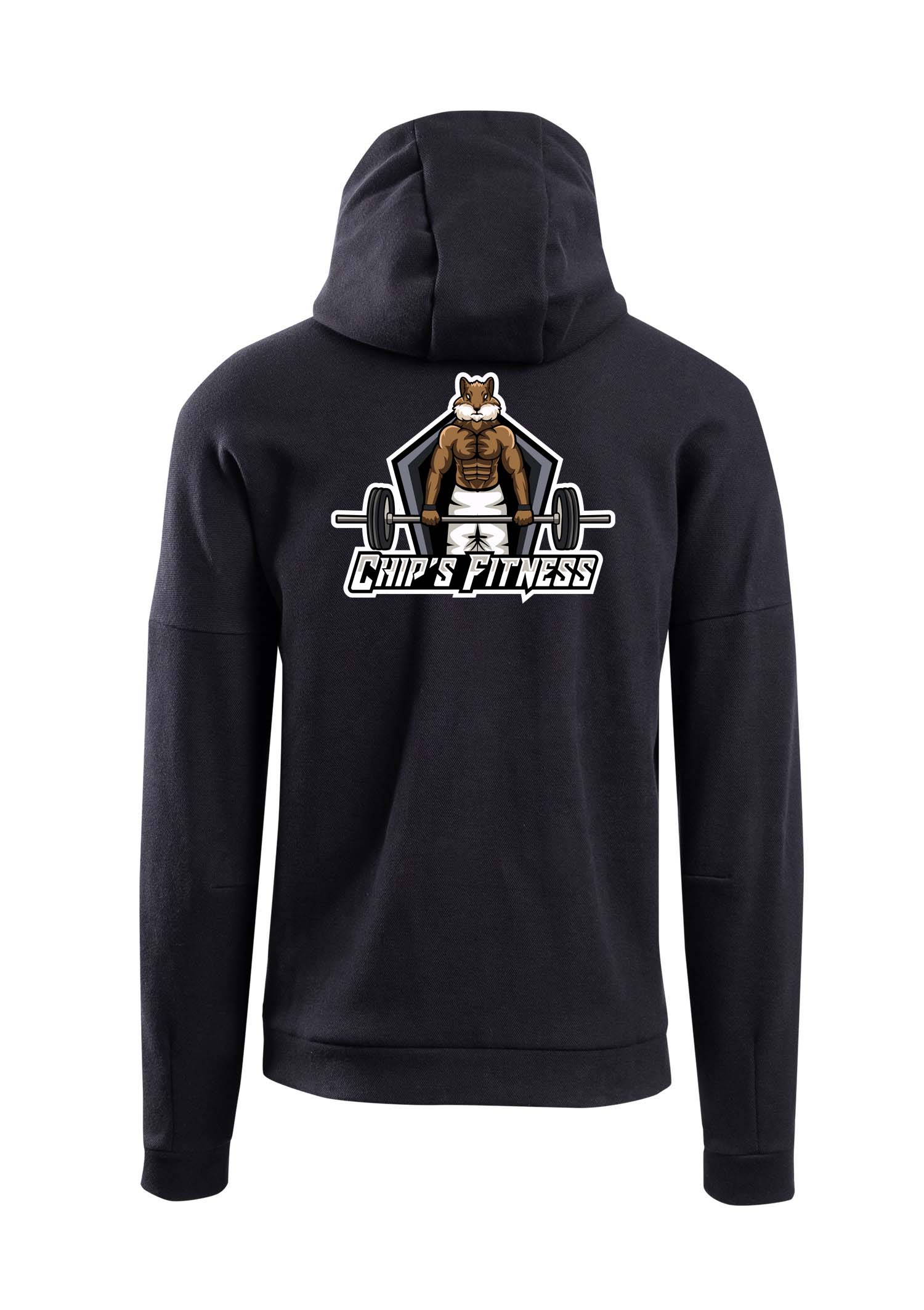 Chip's Fitness Logo Space Hoodie double sided
