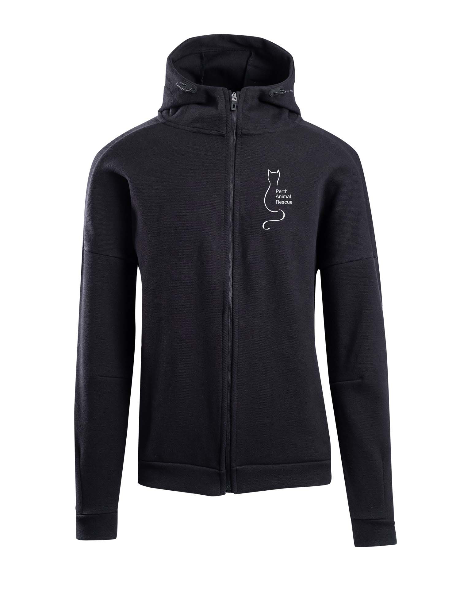 Perth Animal Rescue Logo Space Hoodie double sided with slogan on back