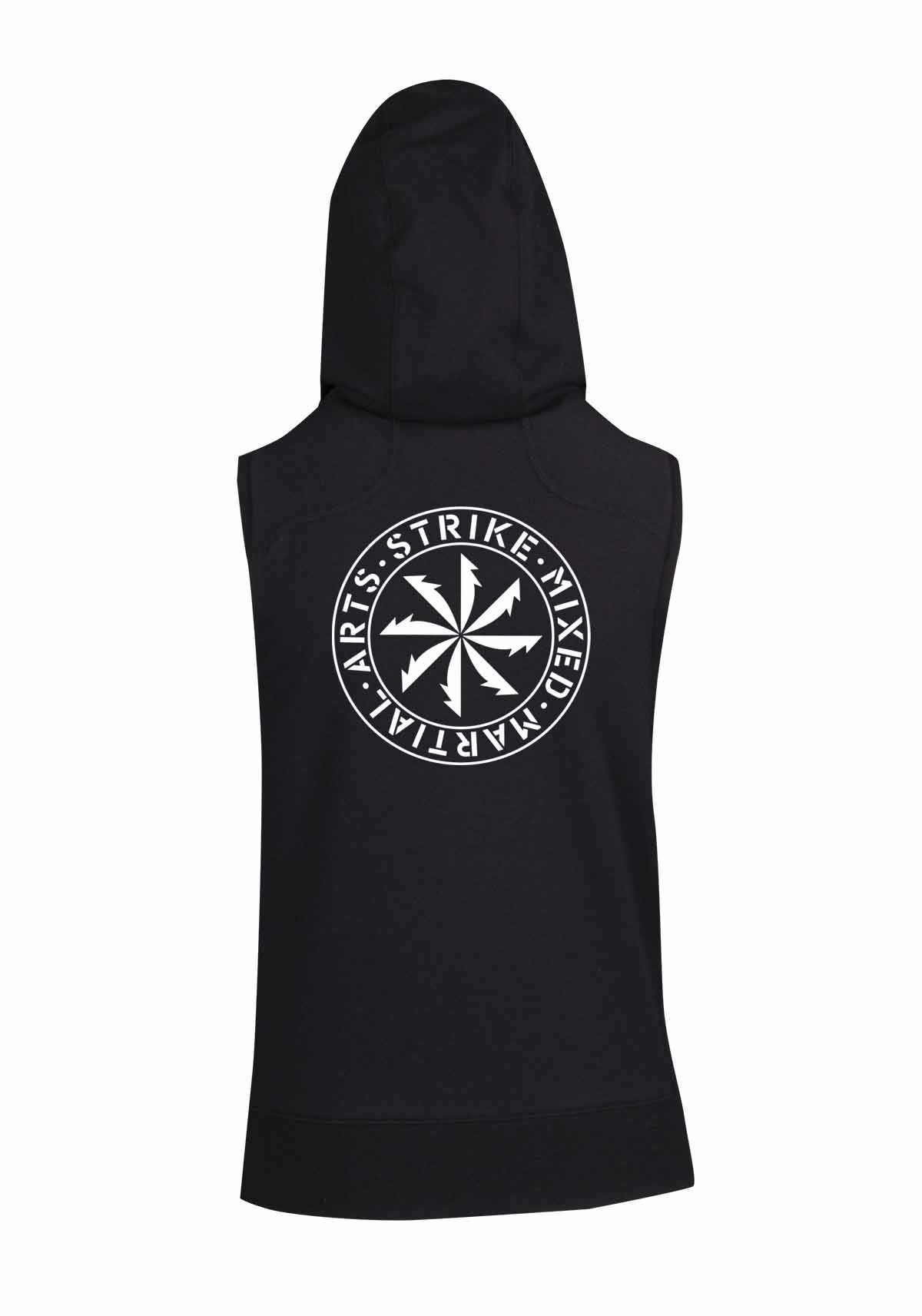 Strike MMA - Ladies Heather zip Sleeveless Hoodie
