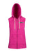 Chip's Fitness - Ladies Heather zip Sleeveless Hoodie
