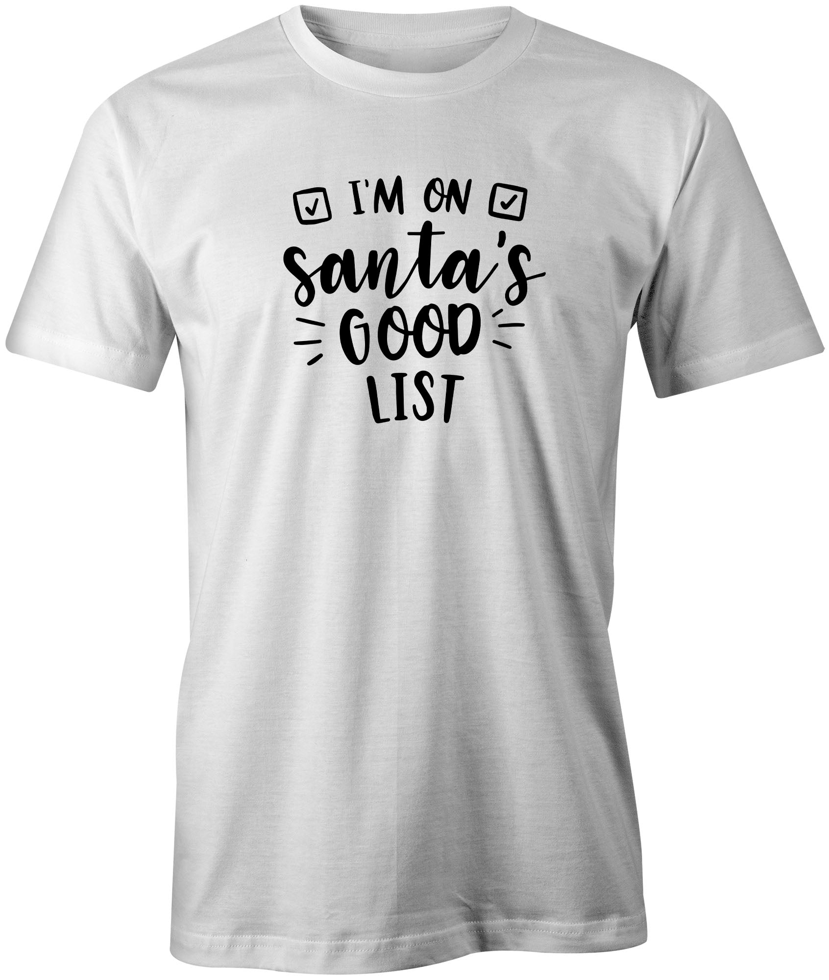 Santa's Good List Kids Xmas T-Shirt