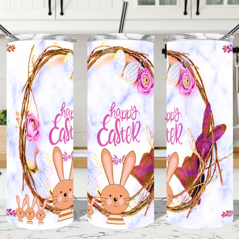 Happy Easter Custom 20oz Tumbler