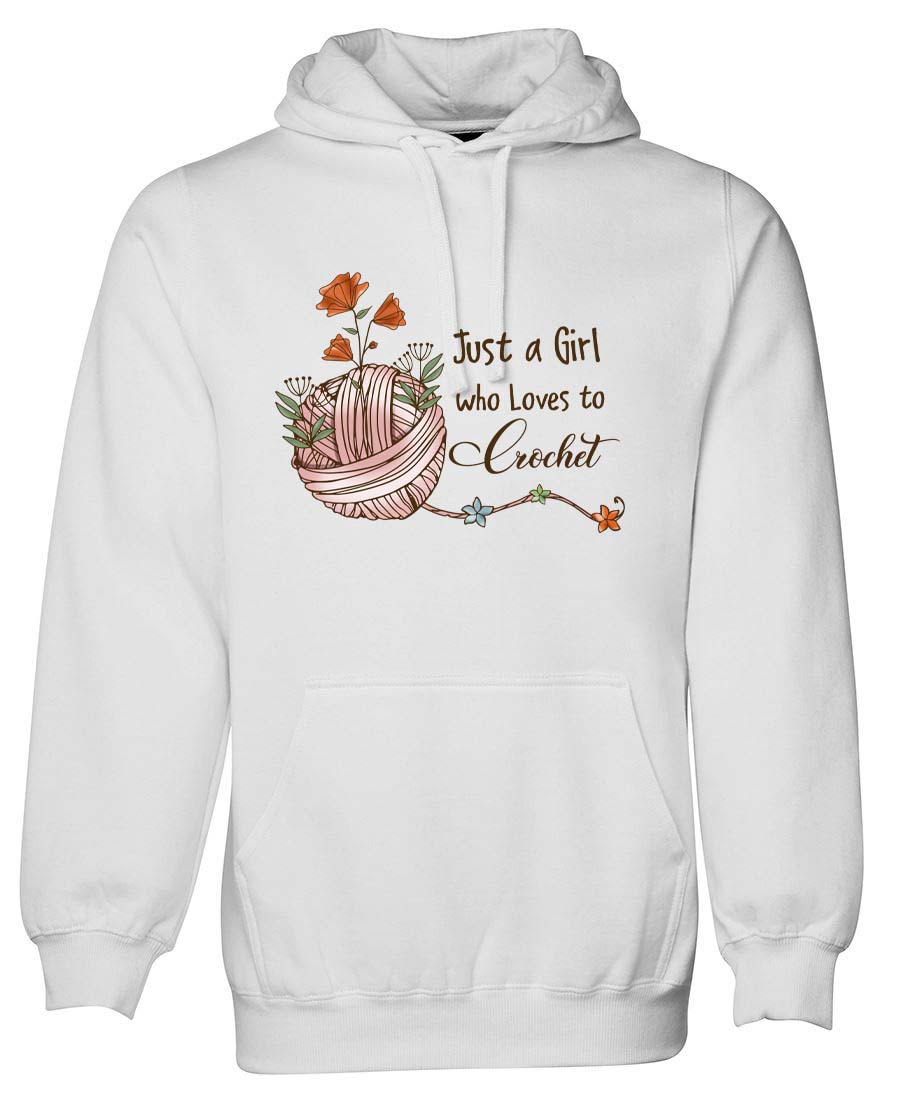 Just a girl who loves to crochet hoodie