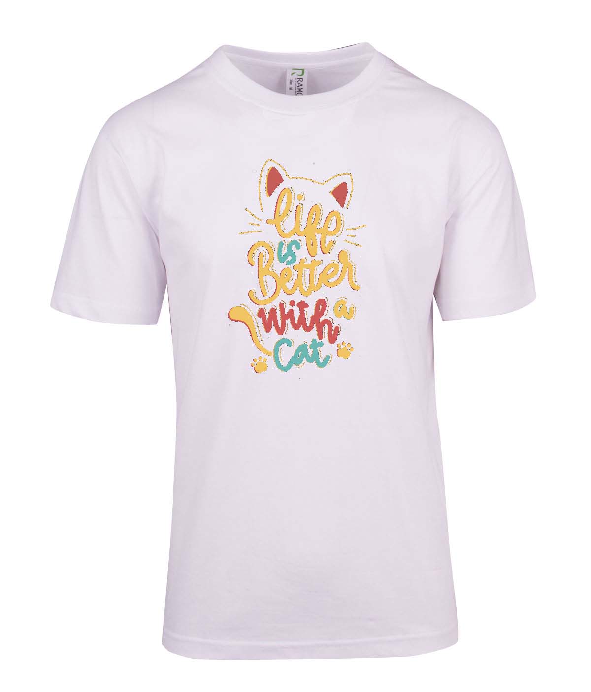 Perth Animal Rescue - Life Is Better with a Cat logo double sided T-Shirt