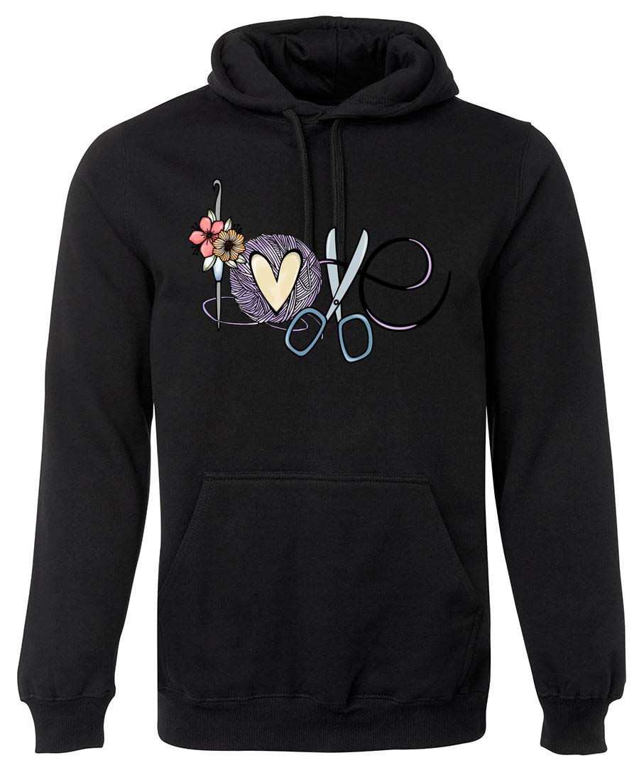Love Crochet hoodie