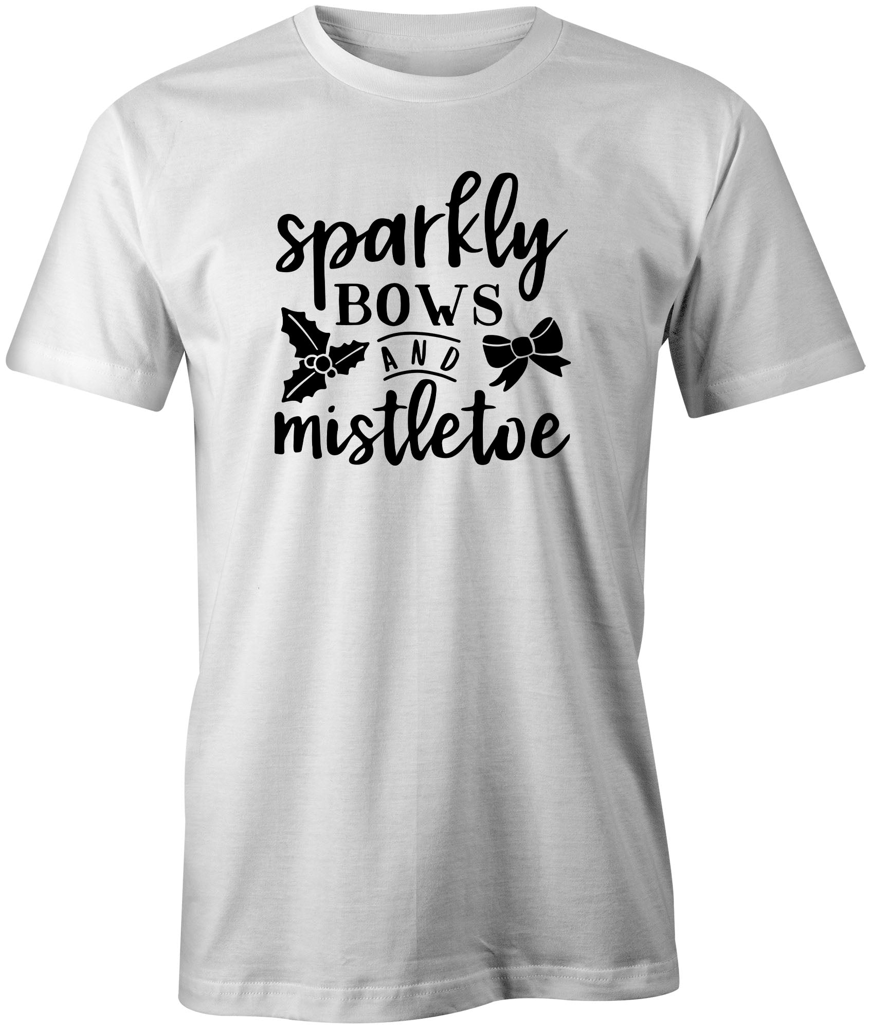 Sparkly Bows Kids Xmas T-Shirt