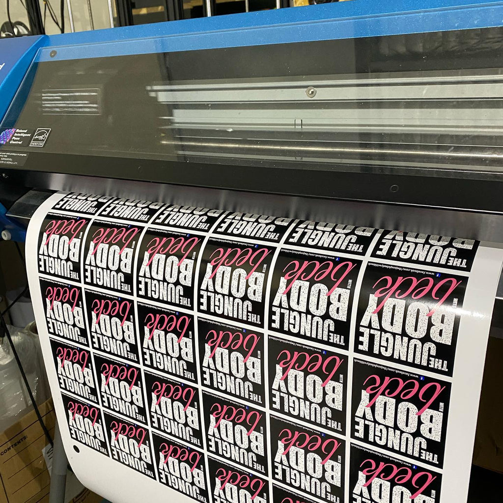 50 Square Custom Printed Stickers 125mm x 125mm freeshipping