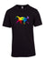 Perth Animal Rescue - Rainbow Coloured Cat logo double sided T-Shirt