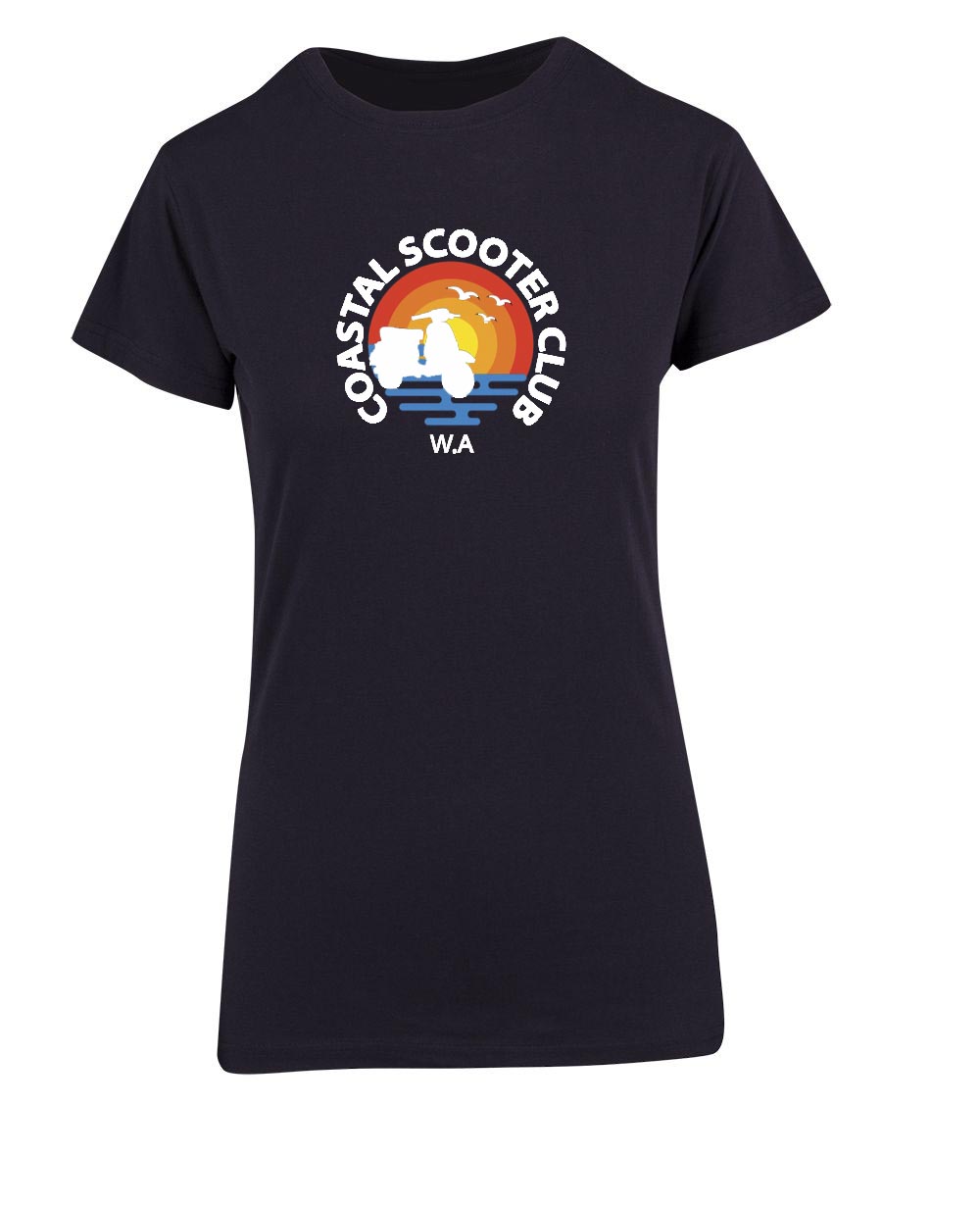 Official Coastal Scooter Club Ladies T-Shirt