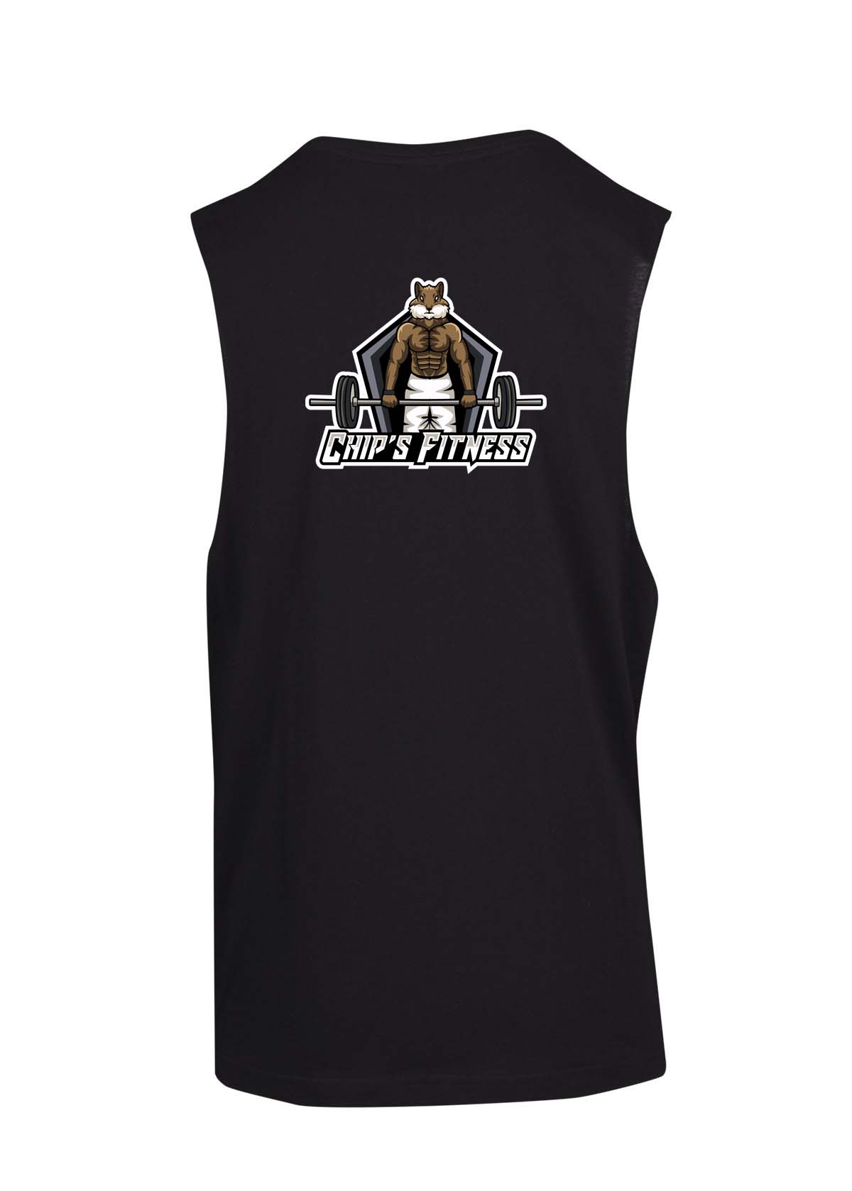 Chip's Fitness Double Sided Logo Muscle T