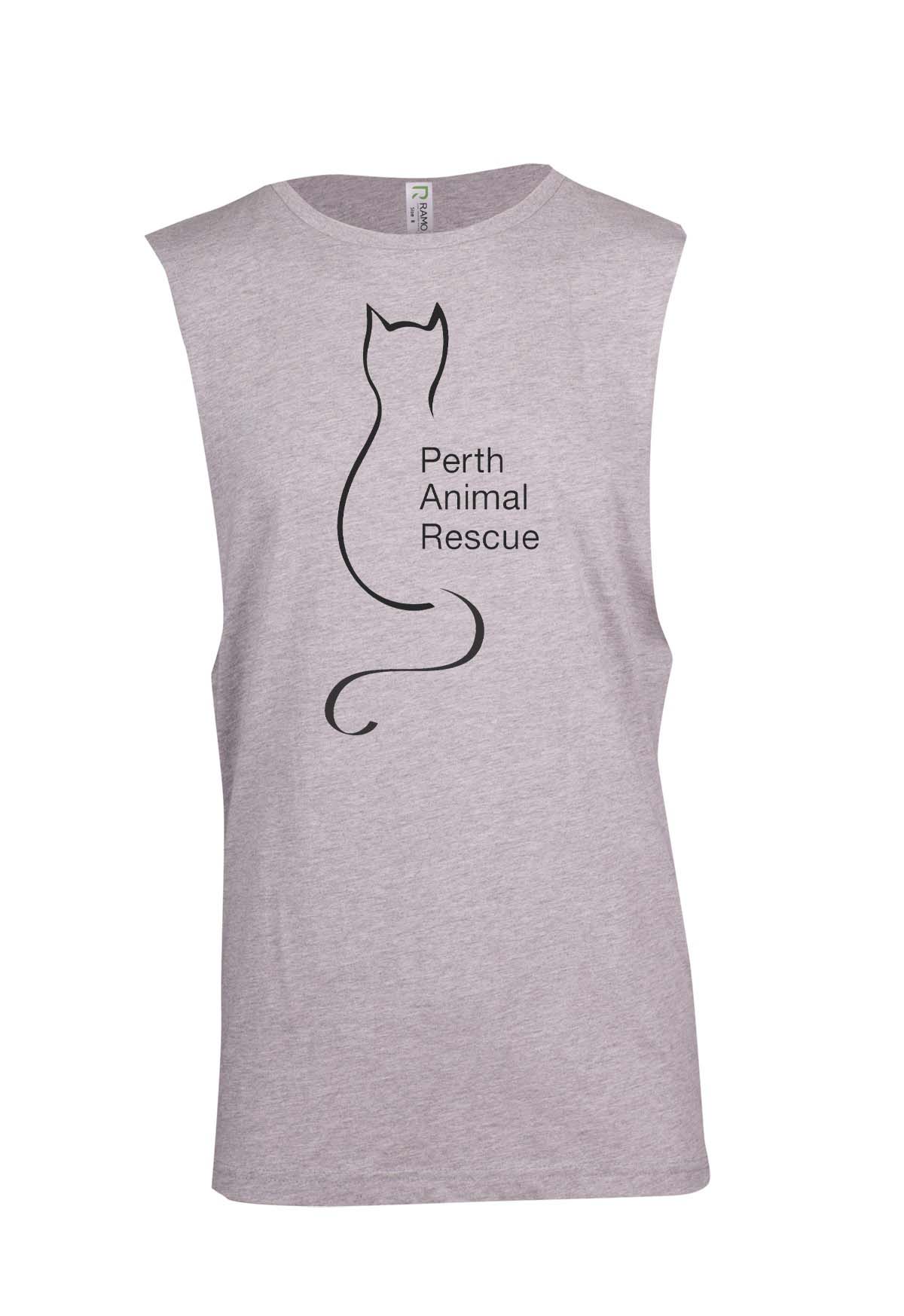 Perth Animal Rescue Logo Muscle T