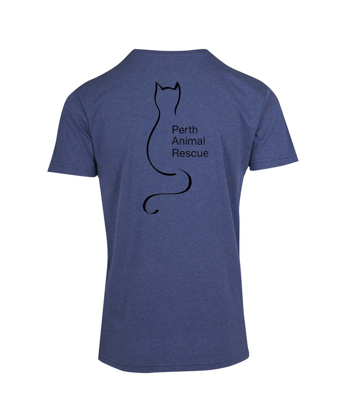 Perth Animal Rescue Double Sided Marl T-shirt - you had me at meow