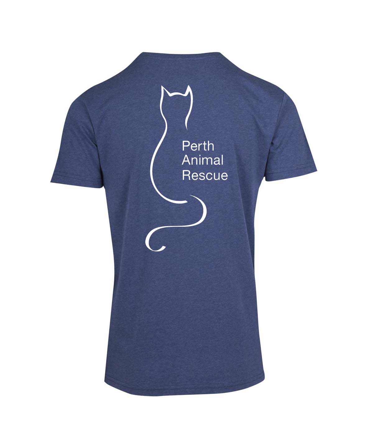 Perth Animal Rescue Double Sided Marl T-shirt - Many Paws