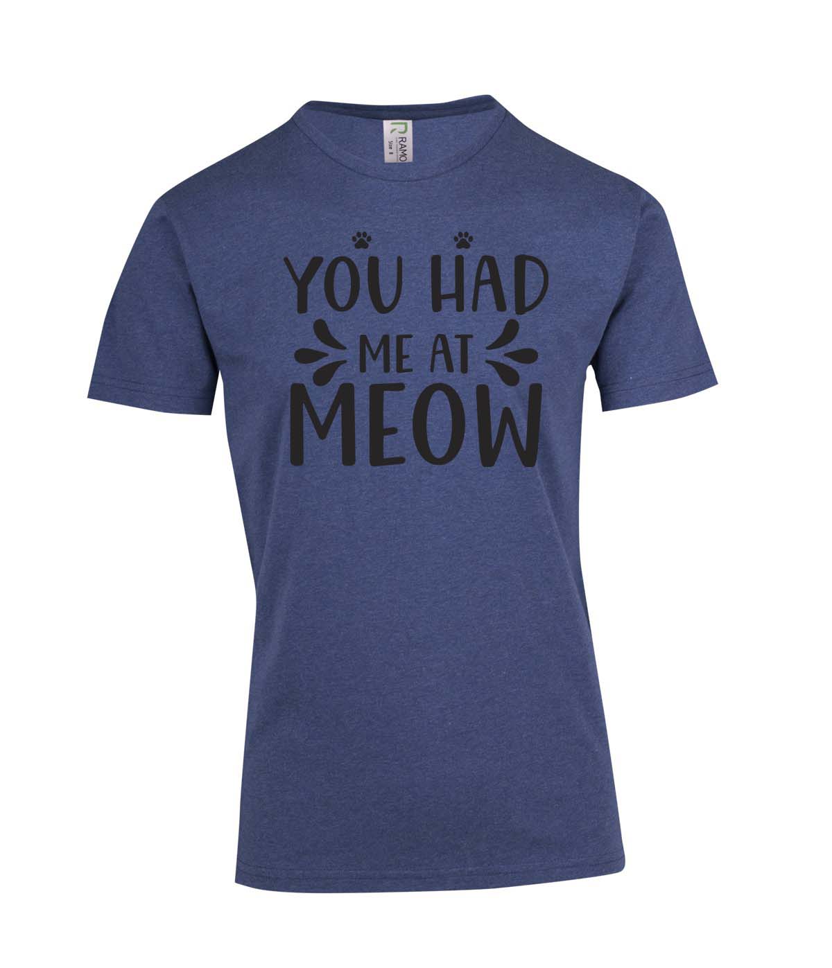 Perth Animal Rescue Double Sided Marl T-shirt - you had me at meow