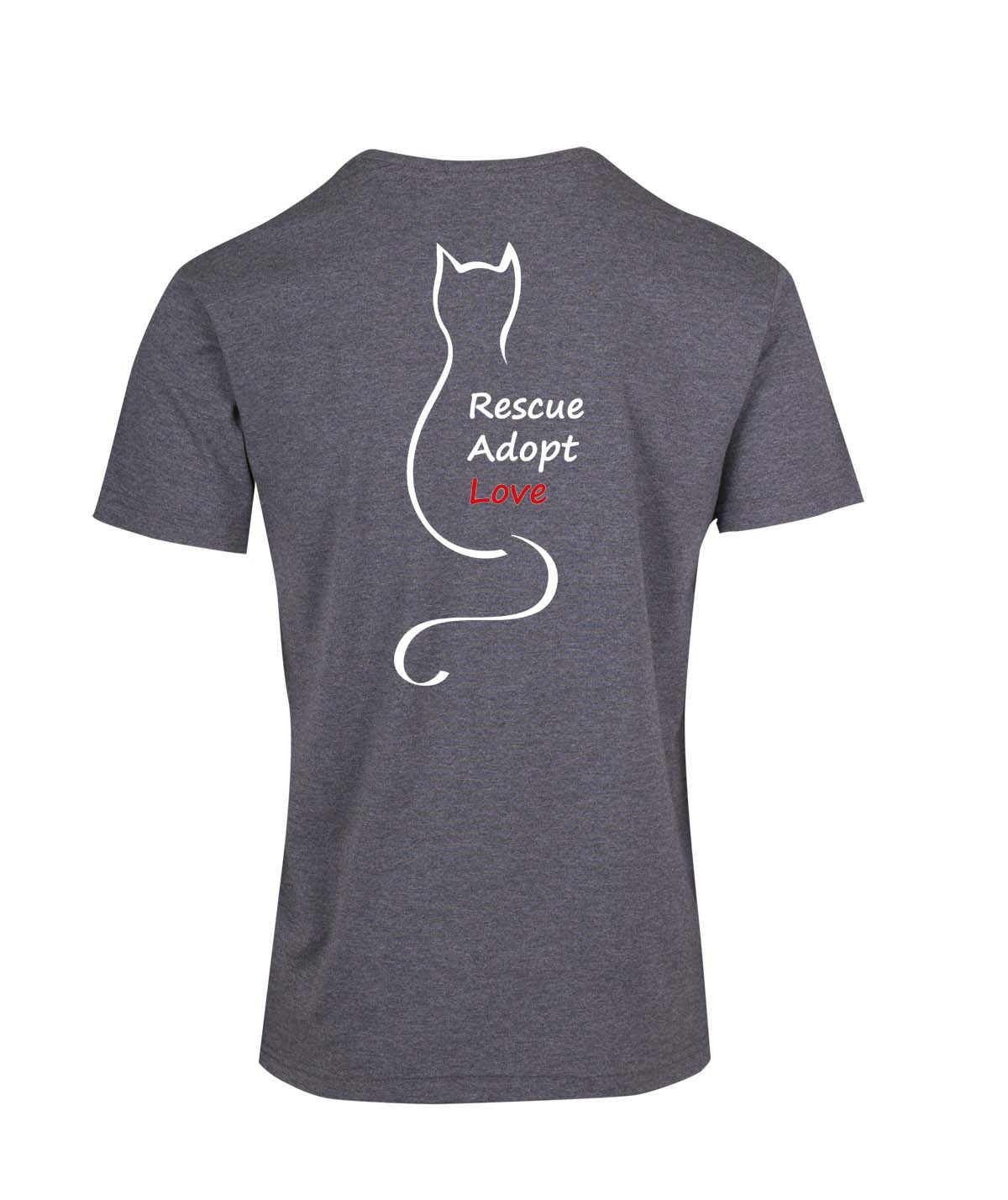 Perth Animal Rescue Double Sided Marl T-shirt with slogan