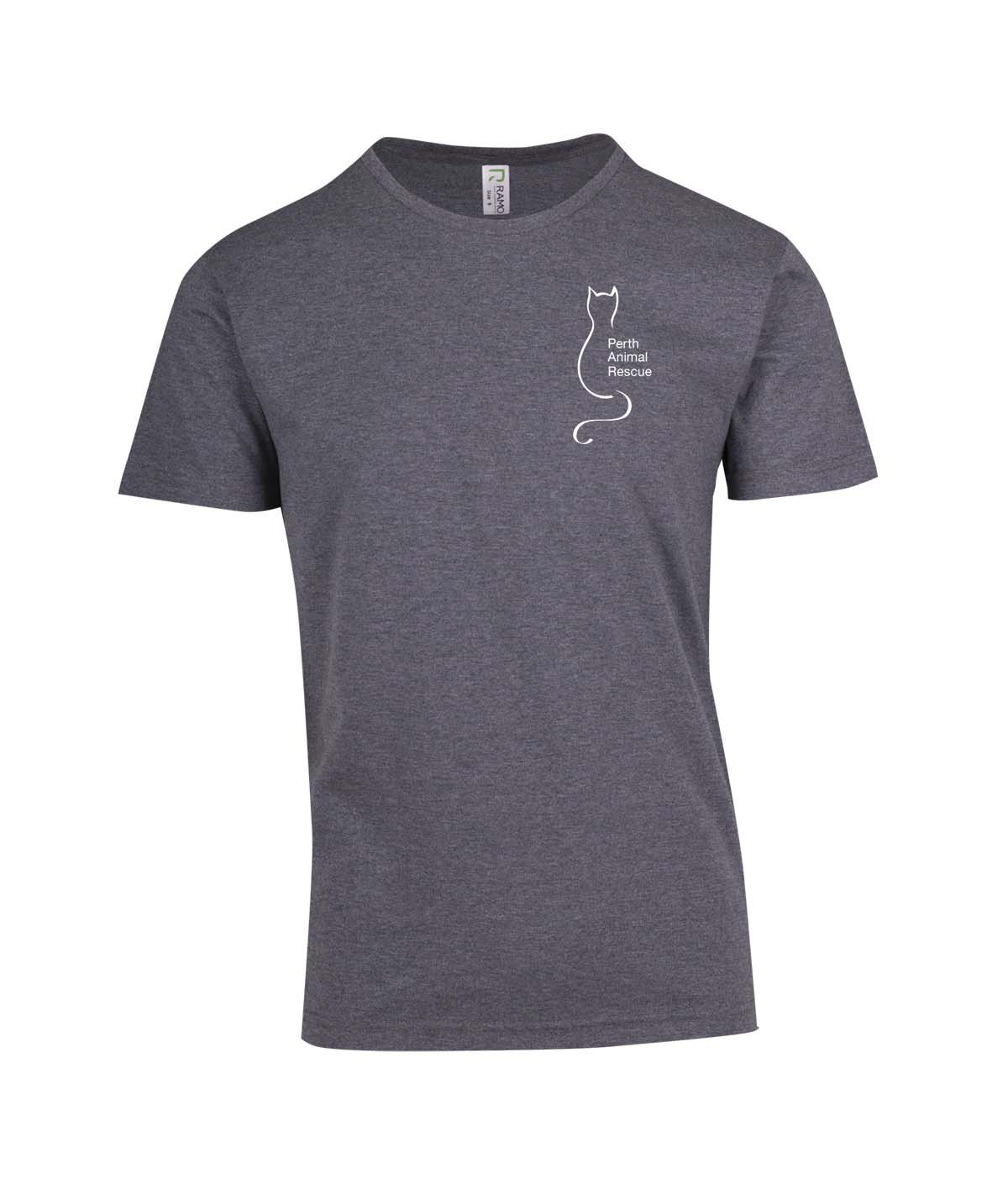 Perth Animal Rescue Double Sided Marl T-shirt with slogan