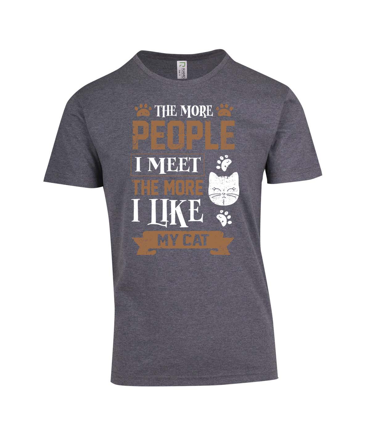 Perth Animal Rescue Double Sided Marl T-shirt - The more people I meet