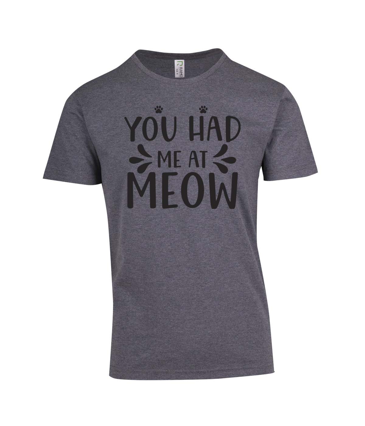 Perth Animal Rescue Double Sided Marl T-shirt - you had me at meow
