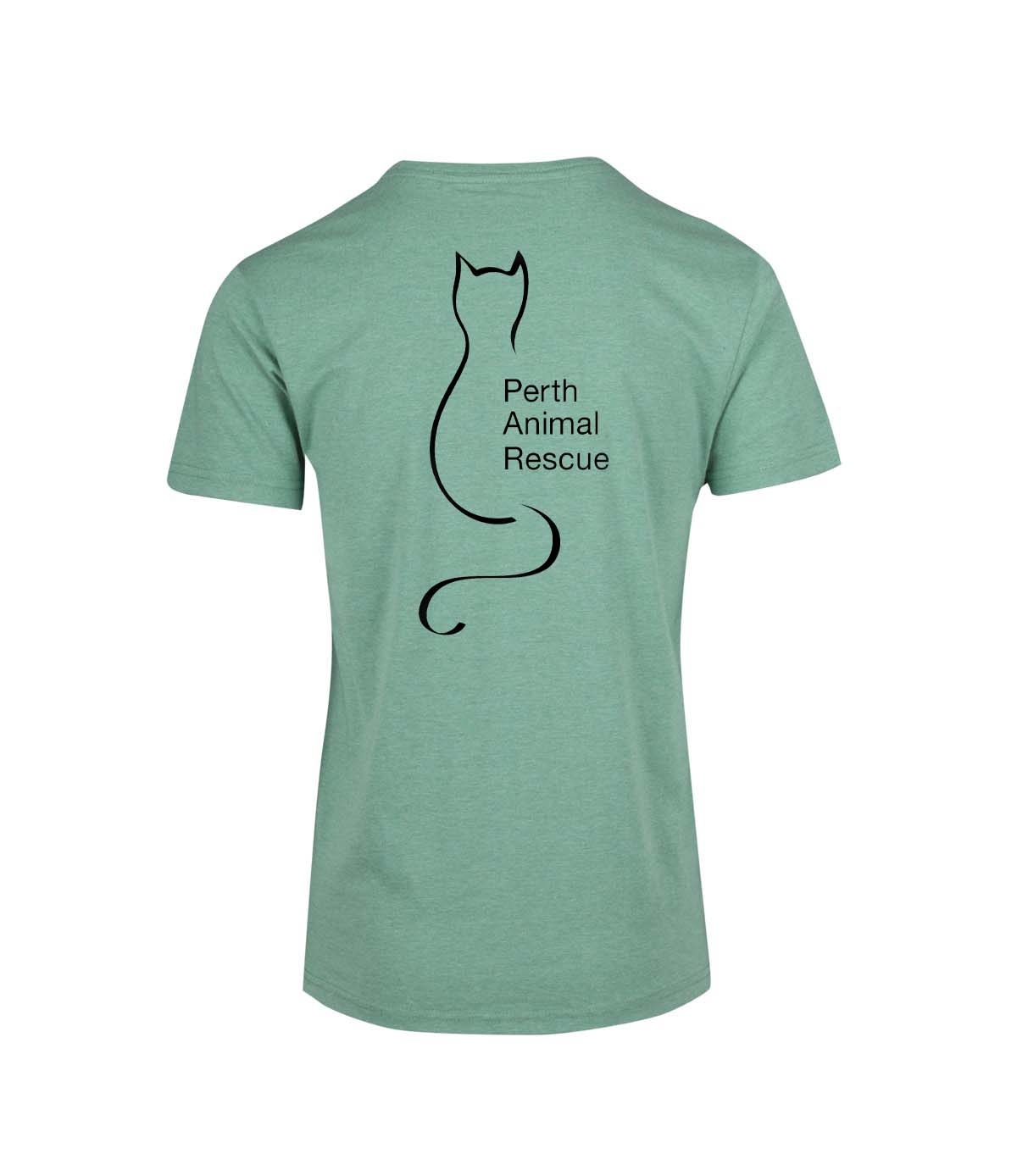 Perth Animal Rescue Double Sided Marl T-shirt - you had me at meow