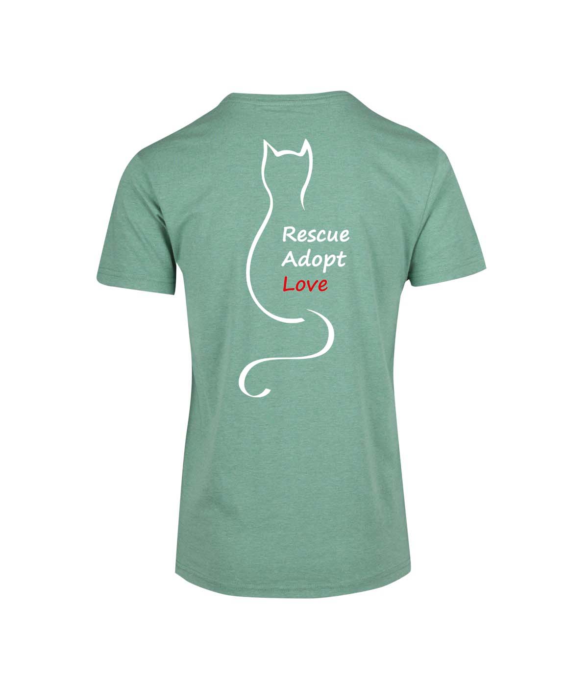 Perth Animal Rescue Double Sided Marl T-shirt with slogan