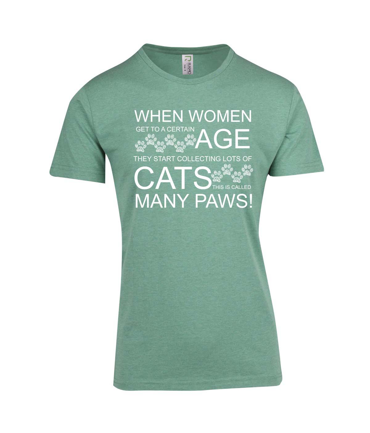 Perth Animal Rescue Double Sided Marl T-shirt - Many Paws