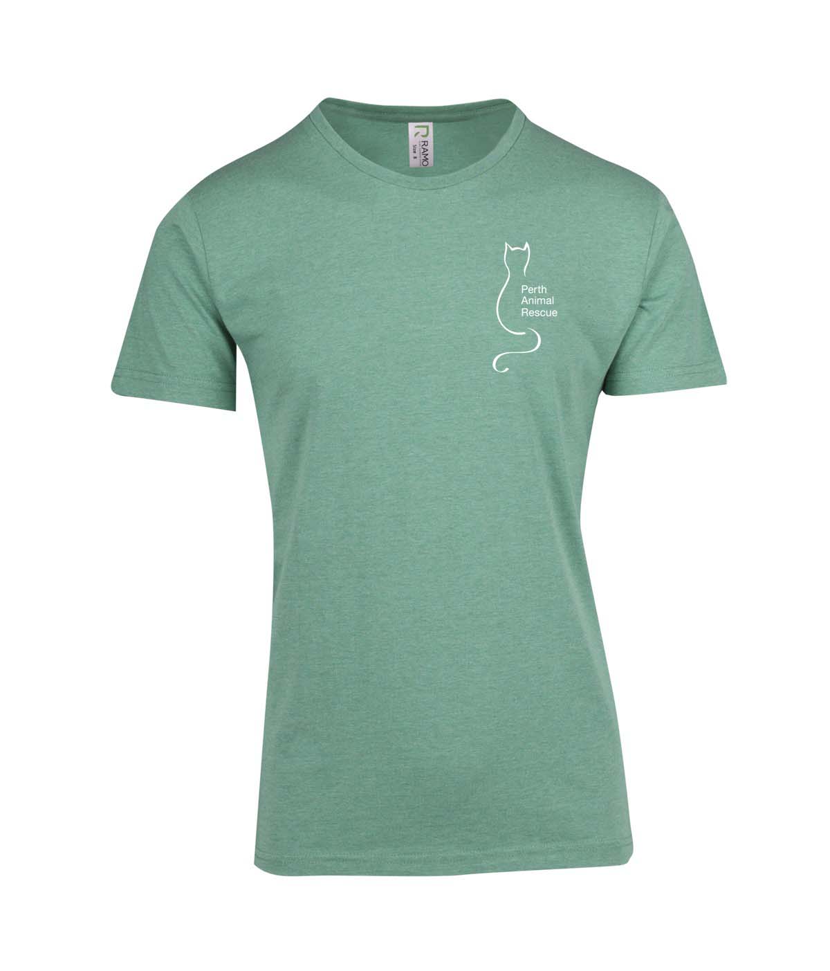 Perth Animal Rescue Double Sided Marl T-shirt with slogan