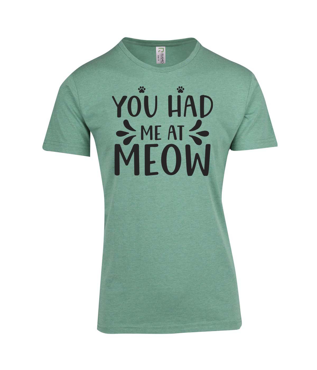 Perth Animal Rescue Double Sided Marl T-shirt - you had me at meow