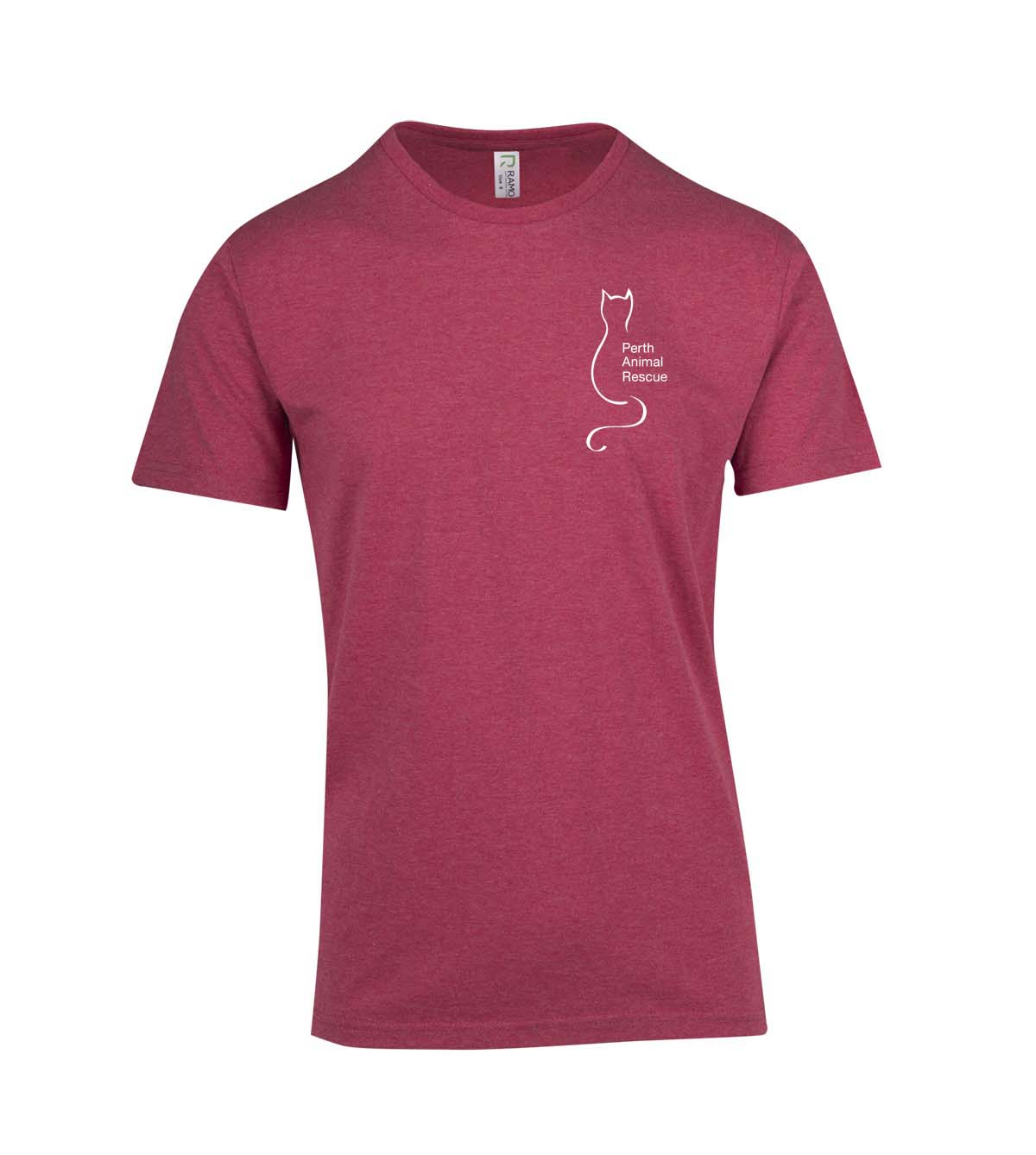 Perth Animal Rescue Double Sided Marl T-shirt with slogan