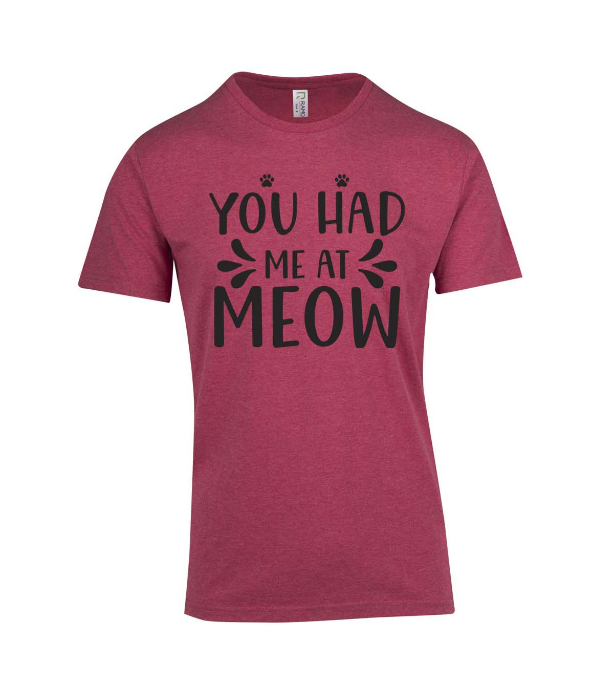 Perth Animal Rescue Double Sided Marl T-shirt - you had me at meow
