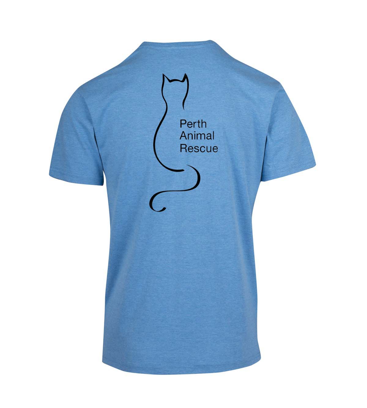 Perth Animal Rescue Double Sided Marl T-shirt - you had me at meow