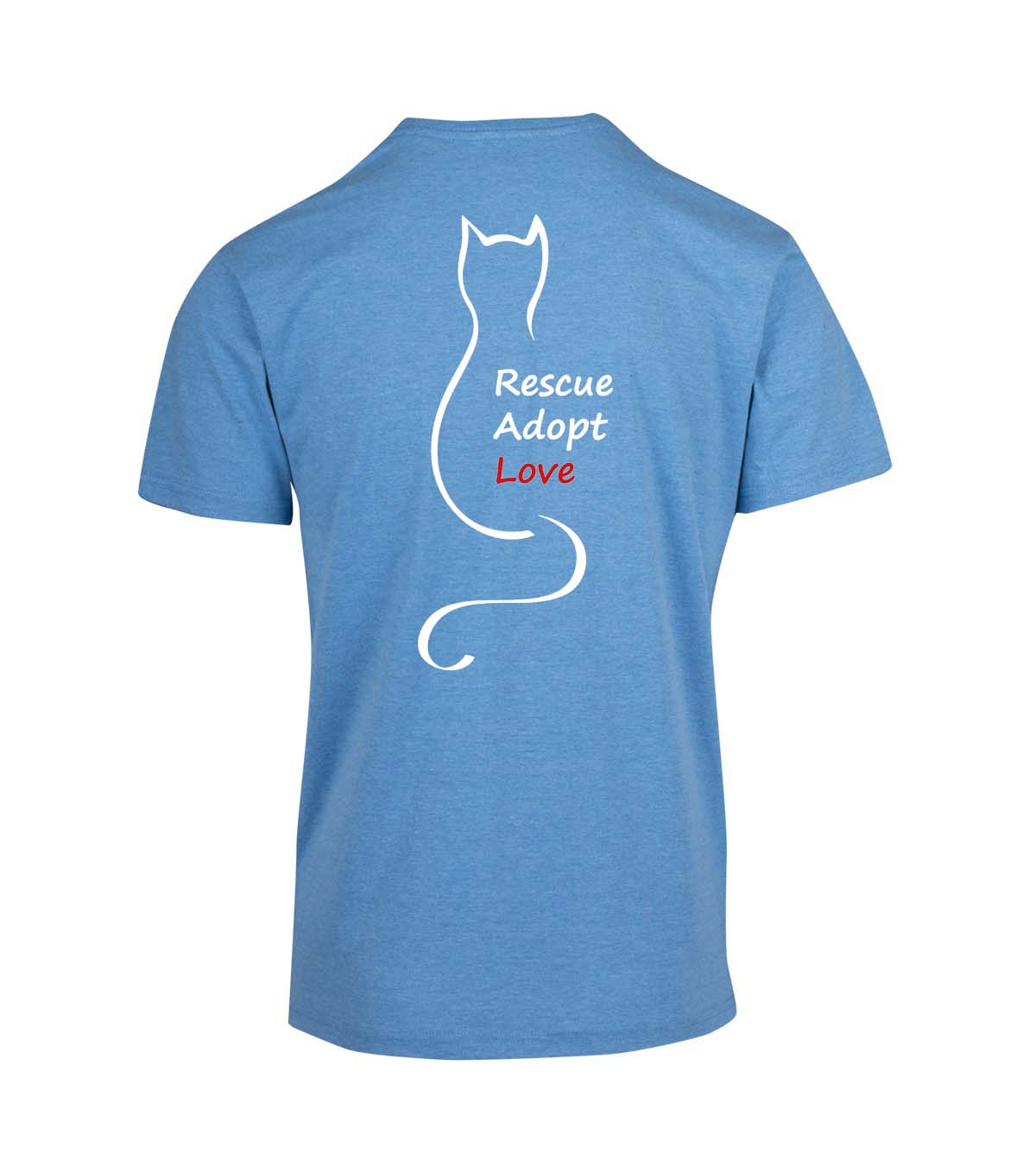 Perth Animal Rescue Double Sided Marl T-shirt with slogan