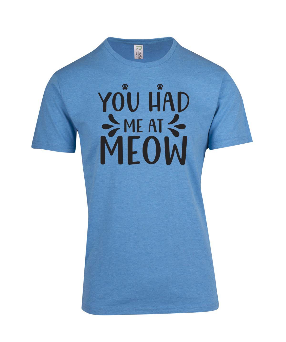 Perth Animal Rescue Double Sided Marl T-shirt - you had me at meow